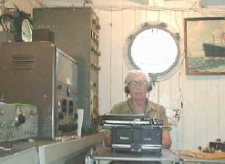 Miles MacMahon in Ambrose radio shack